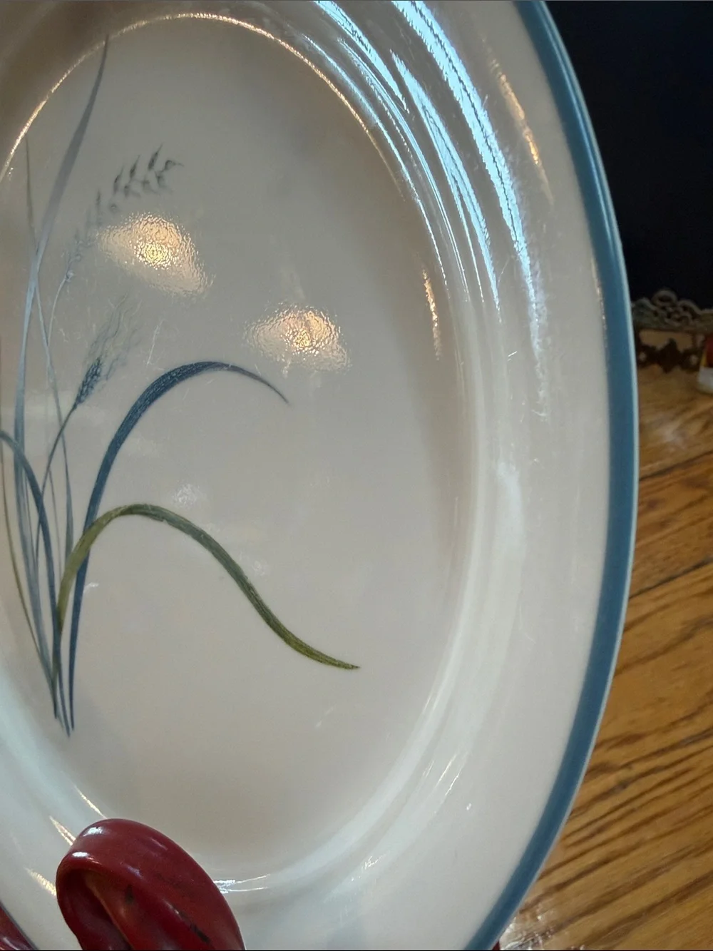 Vintage Corelle Coastal Breeze pattern plate by Corning.  Good vintage condition